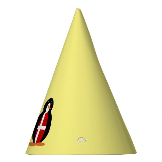Deense vlag Pratende mevrouw Penguin gepersonalise Feesthoedjes (Rechts)