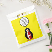 Deense Vlag Pratende Ms. Penguin Gepersonaliseerd Bedankzakje (Gezegeld)