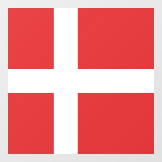 Deense vlag raamsticker (Vel)