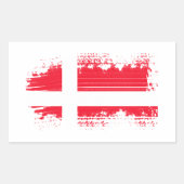 Deense vlag rechthoekige sticker (Voorkant)