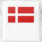 Deense vlag rechthoekige sticker (Tas)