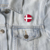 Deense vlag ronde button 3,2 cm (In situ)