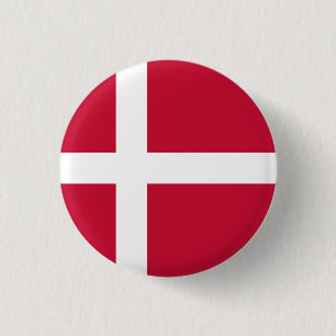 Deense vlag ronde button 3,2 cm