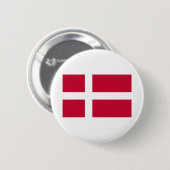 Deense vlag ronde button 5,7 cm (Voorkant /achterkant)