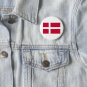 Deense vlag ronde button 5,7 cm (In situ)