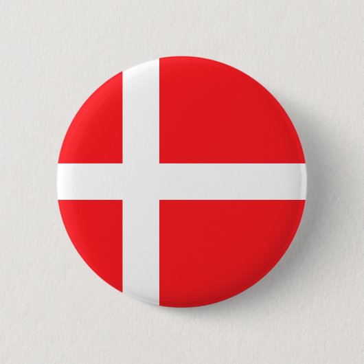 Deense vlag ronde button 5,7 cm (Voorkant)
