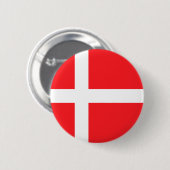 Deense vlag ronde button 5,7 cm (Voorkant /achterkant)