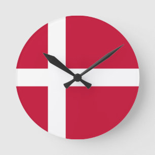 Deense vlag ronde klok