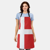 Deense vlag schort (Gedragen)
