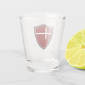 Deense vlag shot glas (Achterkant)
