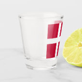 Deense vlag shot glas (Links)