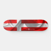 Deense vlag skateboard (Horizontaal)