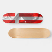 Deense vlag skateboard (Horizontaal)