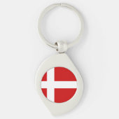 Deense vlag sleutelhanger (Voorkant)