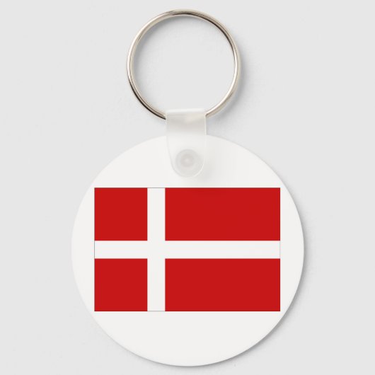 Deense vlag sleutelhanger (Voorkant)