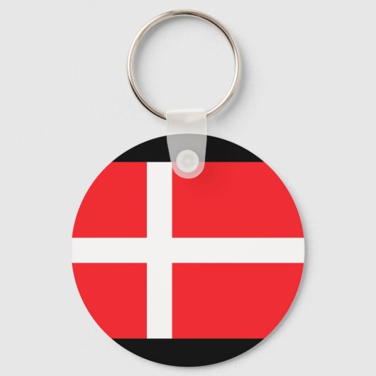 Deense vlag sleutelhanger (Voorkant)