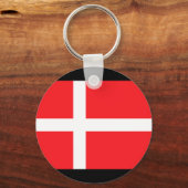 Deense vlag sleutelhanger (Voorkant)