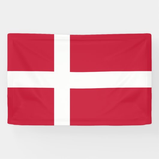 Deense vlag spandoek (Horizontaal)