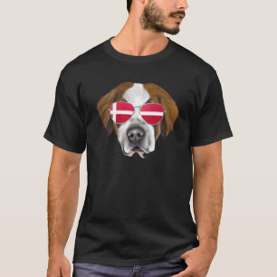 Deense vlag St Bernard Hond Denemarken Pocket T-shirt