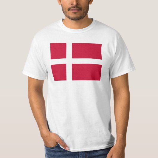 Deense vlag t-shirt (Voorkant)