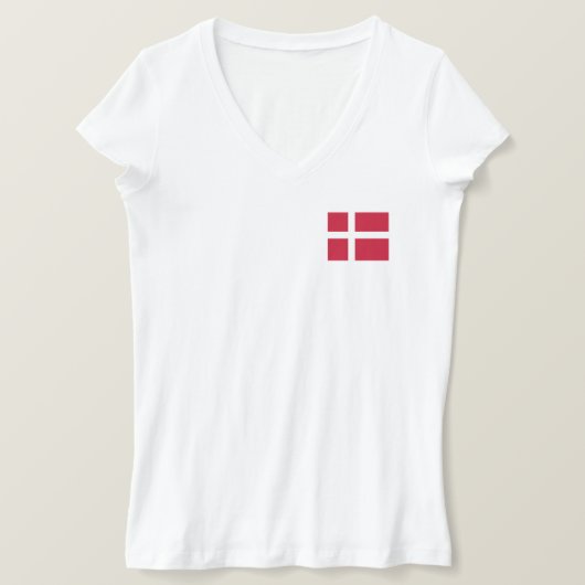 Deense vlag t-shirt (Design voorkant)