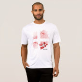 Deense vlag t-shirt (Voorkant volledig)