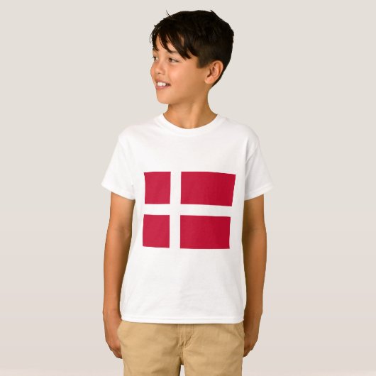 Deense vlag t-shirt (Voorkant volledig)