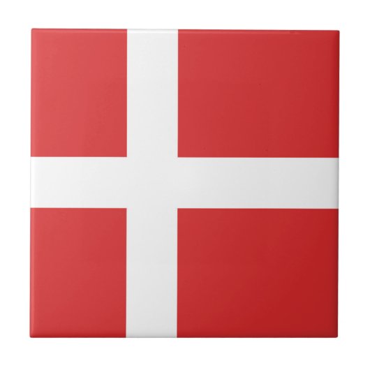 Deense vlag tegeltje (Voorkant)