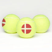 Deense vlag tennisballen (Multi)