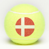 Deense vlag tennisballen (Achterkant)