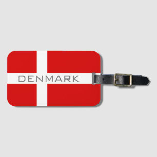 Deense vlag van de Deense douanebagage Bagagelabel