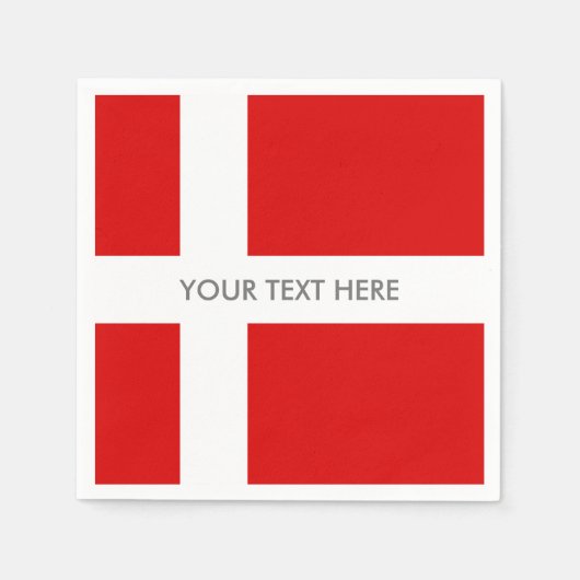 Deense vlag van Denemarken custom party servetten (Voorkant)