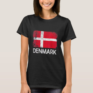 Deense Vlag  Vintage Vervuild Denemarken T-shirt