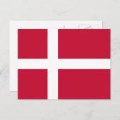 Deense vlag, vlag van Denemarken Briefkaart (Voorkant / Achterkant)