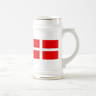 Deense vlag voor cadeaus voor Denen Bierpul