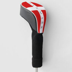 Deense vlag voor chauffeur golfheadcover