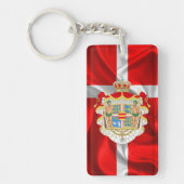 Deense vlag — wapenstilstand sleutelhanger (Voorkant)