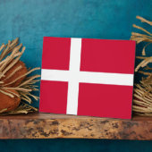 Deense vlaggenPlaque Fotoplaat (Zijkant)