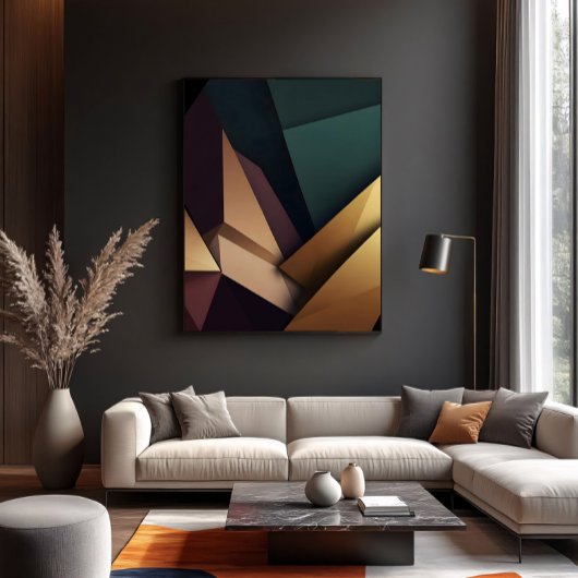 Deep Abstract Geometry Canvas Afdruk