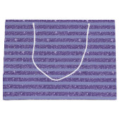 Deep Amethyst Glitter Style Horizontal Stripes  Groot Cadeauzakje (Voorkant)