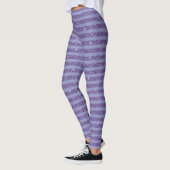 Deep Amethyst Glitter Style Horizontal Stripes  Leggings (Links)