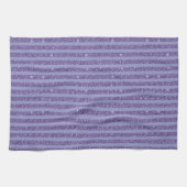 Deep Amethyst Glitter Style Horizontal Stripes Theedoek (Horizontaal)