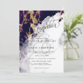 Deep Amethyst Waterverf Geode Barefoot Bride™ (Staand voorkant)