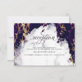 Deep Amethyst Waterverf Geode Barefoot Bride™ Kaart (Voorkant)