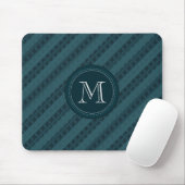 Deep Aqua Navy Blue Attractive Classy Pattern Muismat (Met muis)