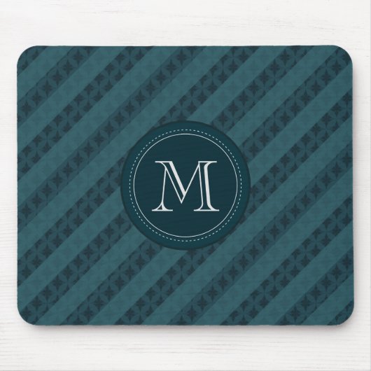 Deep Aqua Navy Blue Attractive Classy Pattern Muismat (Voorkant)