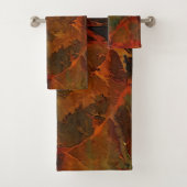 Deep Autumn Rich Aardse Abstracte Herfst Bad Handdoek (Insitu)