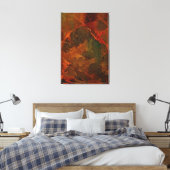 Deep Autumn Rich Aardse Abstracte Herfst Canvas Afdruk (Insitu (Slaapkamer))