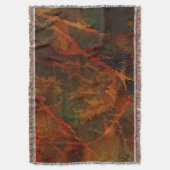 Deep Autumn Rich Aardse Abstracte Herfst Deken (Voorkant Verticaal)