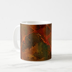 Deep Autumn Rich Aardse Abstracte Herfst Koffiemok